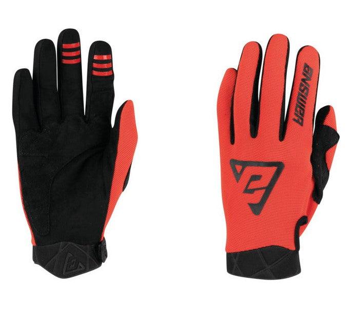 Answer Racing Adult Men's Peak Glove Red/Black – Metal Detecting Stuff