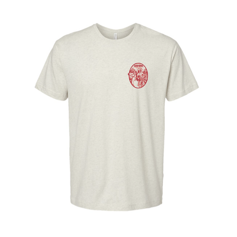 Load image into Gallery viewer, Cowboy Men's T-Shirt - Red & Natural Heather