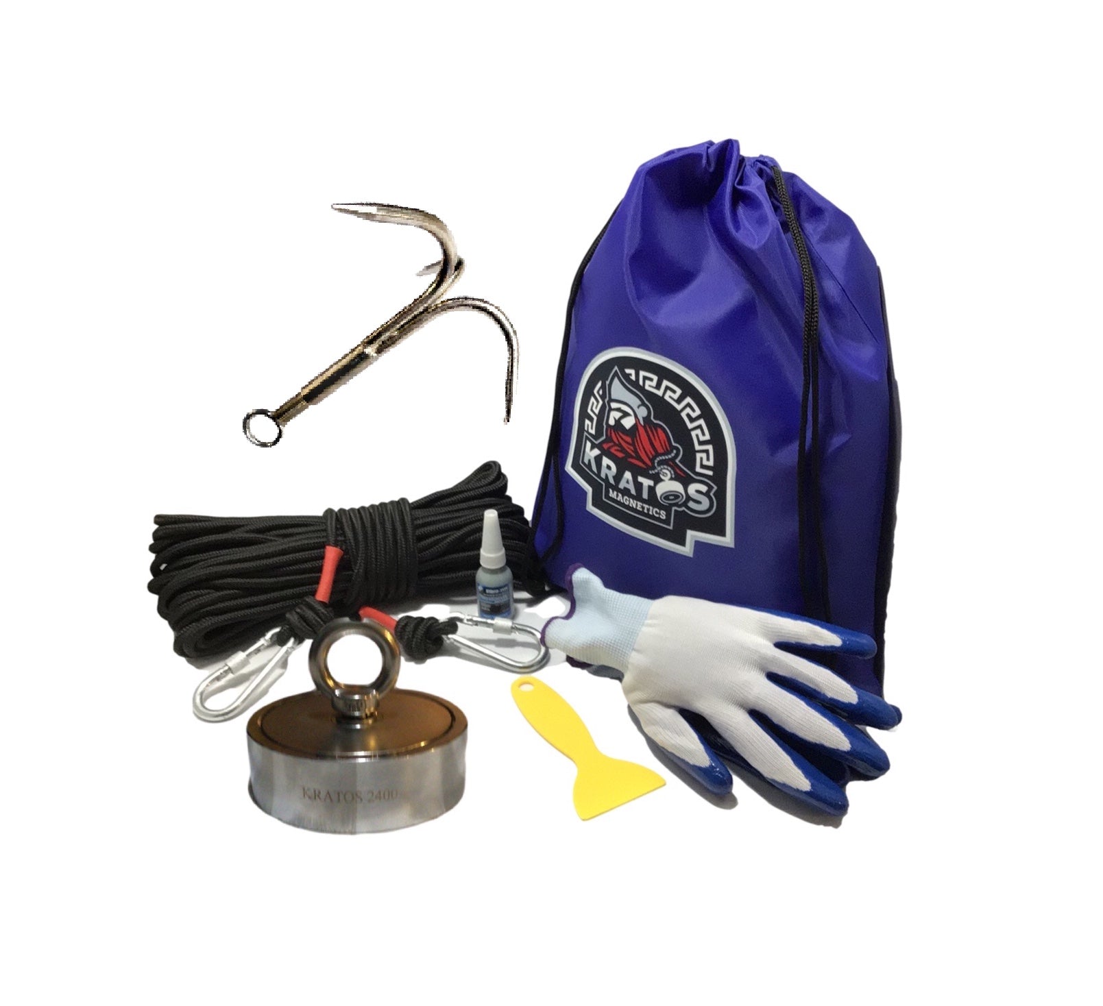 Kratos 2400 Orion Clamp Neodymium Classic Magnet Fishing Kit – Kratos  Magnetics LLC