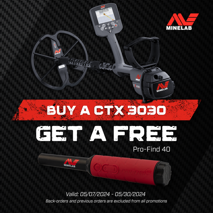 Minelab CTX 3030 Promo with a FREE Pro-Find 40