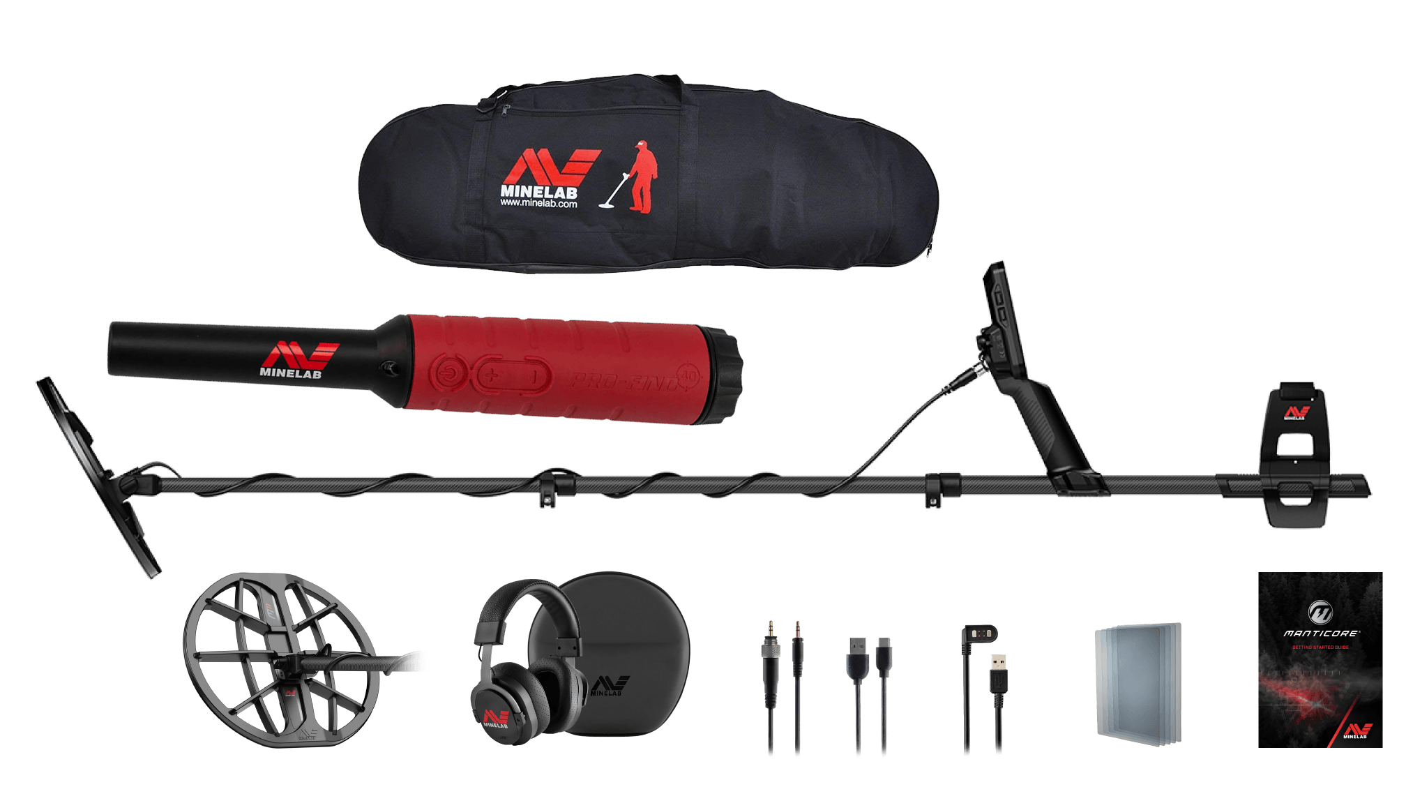 Minelab Manticore Multi Frequency Metal Detector Combo Metal