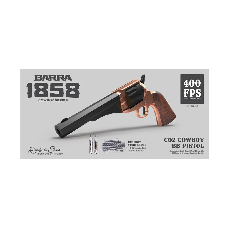 Load image into Gallery viewer, 1858 CO2 Pistol Kit - Black & Rose Gold