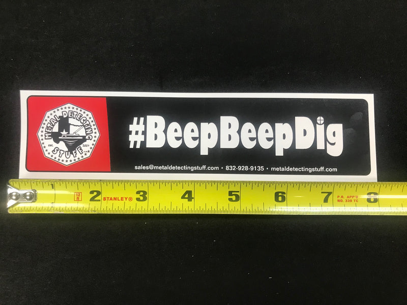 Load image into Gallery viewer, Beep Beep Dig Metal Detecting Stuff Sticker
