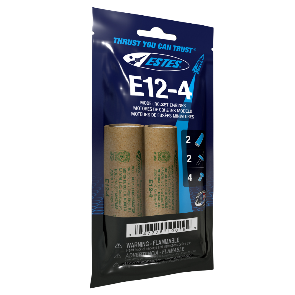 E12-4 Model Rocket Engines, (2pk)
