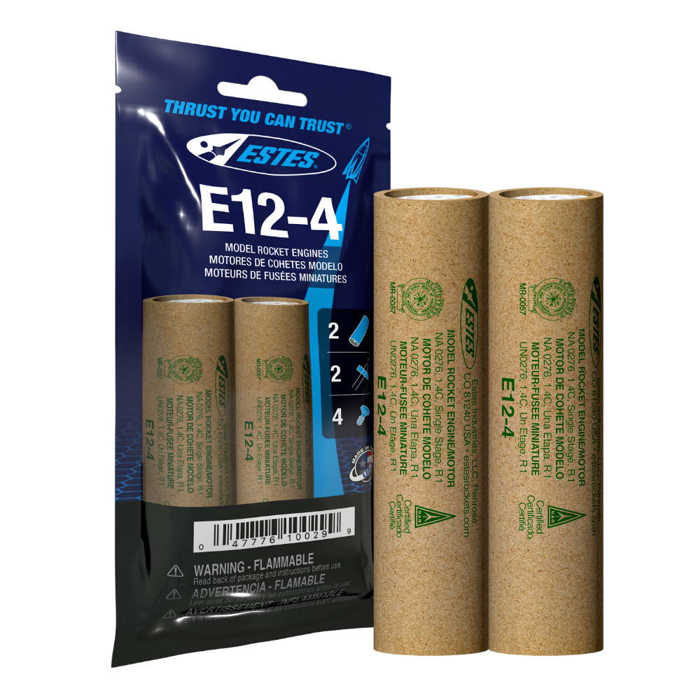 E12-4 Model Rocket Engines, (2pk)