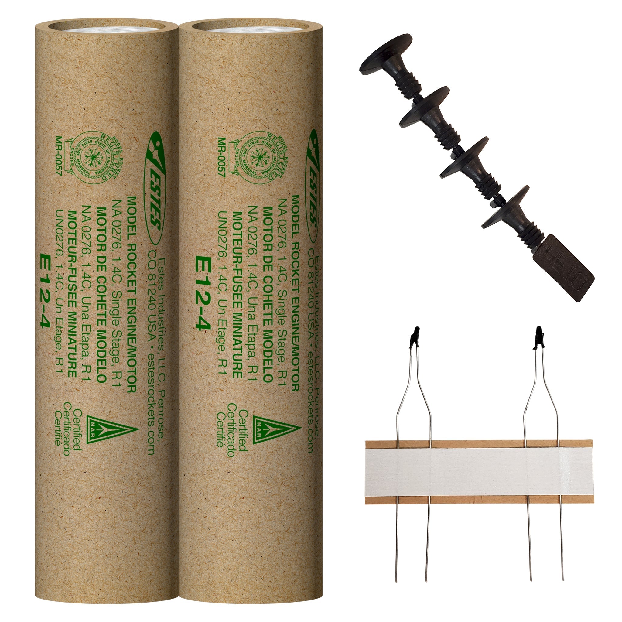 E12-4 Model Rocket Engines, (2pk)