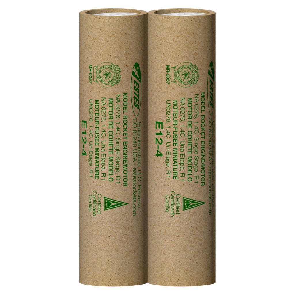 E12-4 Model Rocket Engines, (2pk)
