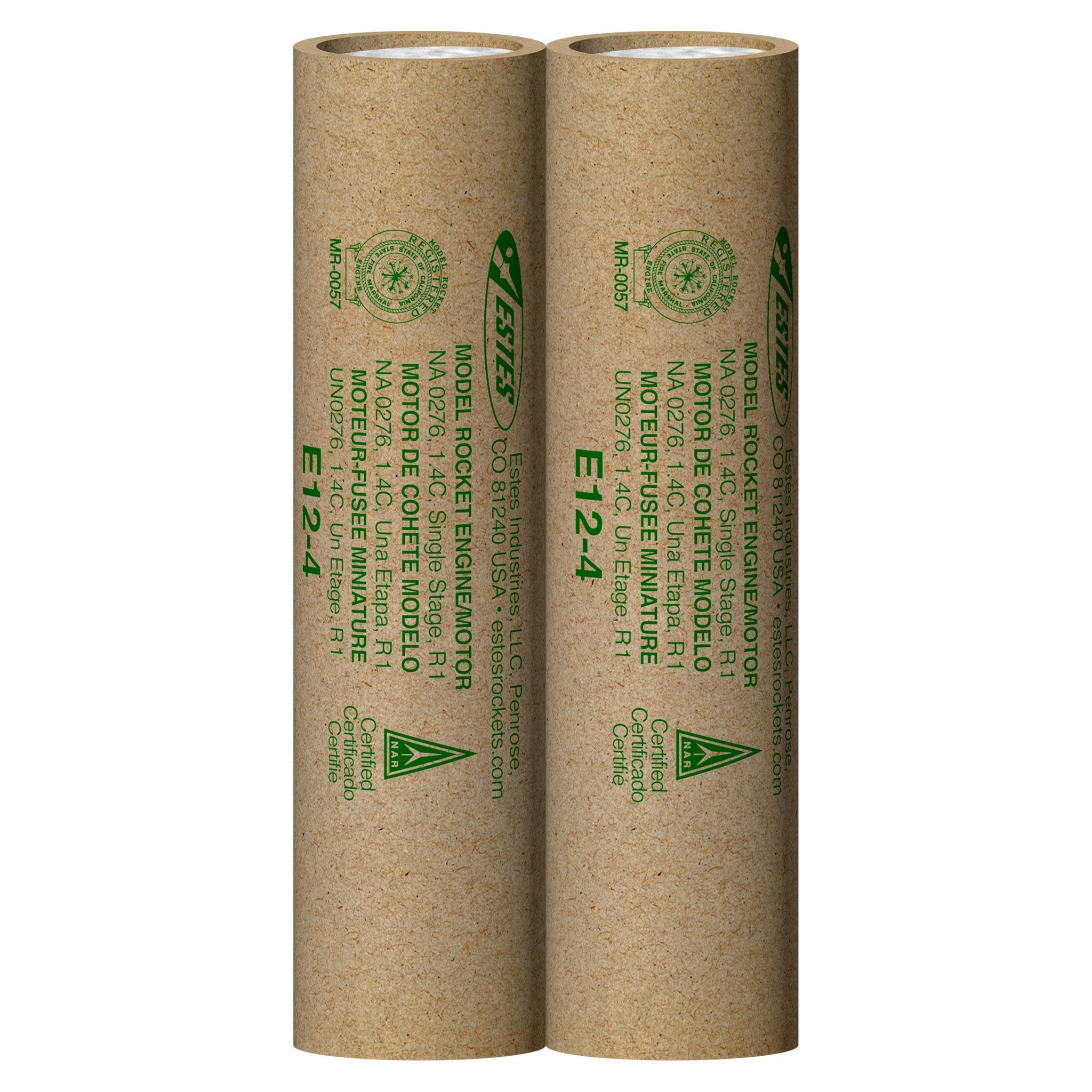 E12-4 Model Rocket Engines, (2pk)