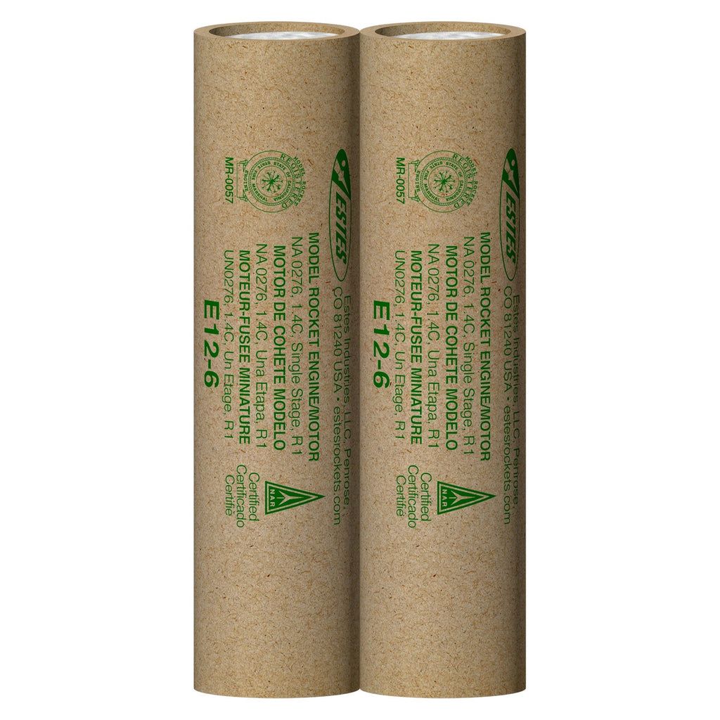 Estes Rockets - E12-6 Model Rocket Engines (3pk)