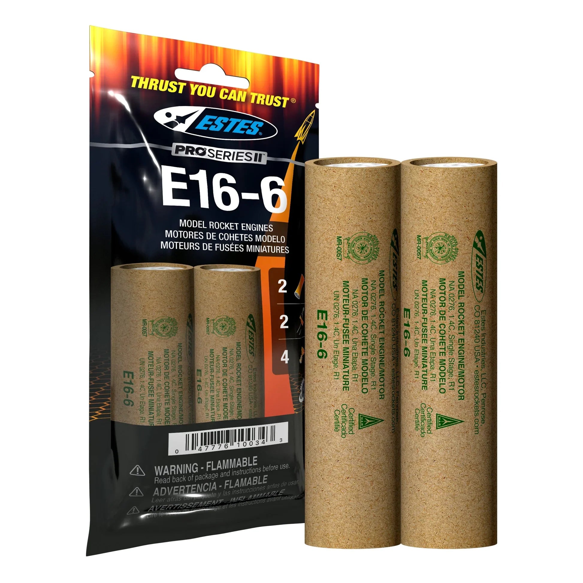 Estes Rockets - E16-6 Engines (29 mm) (2pk)