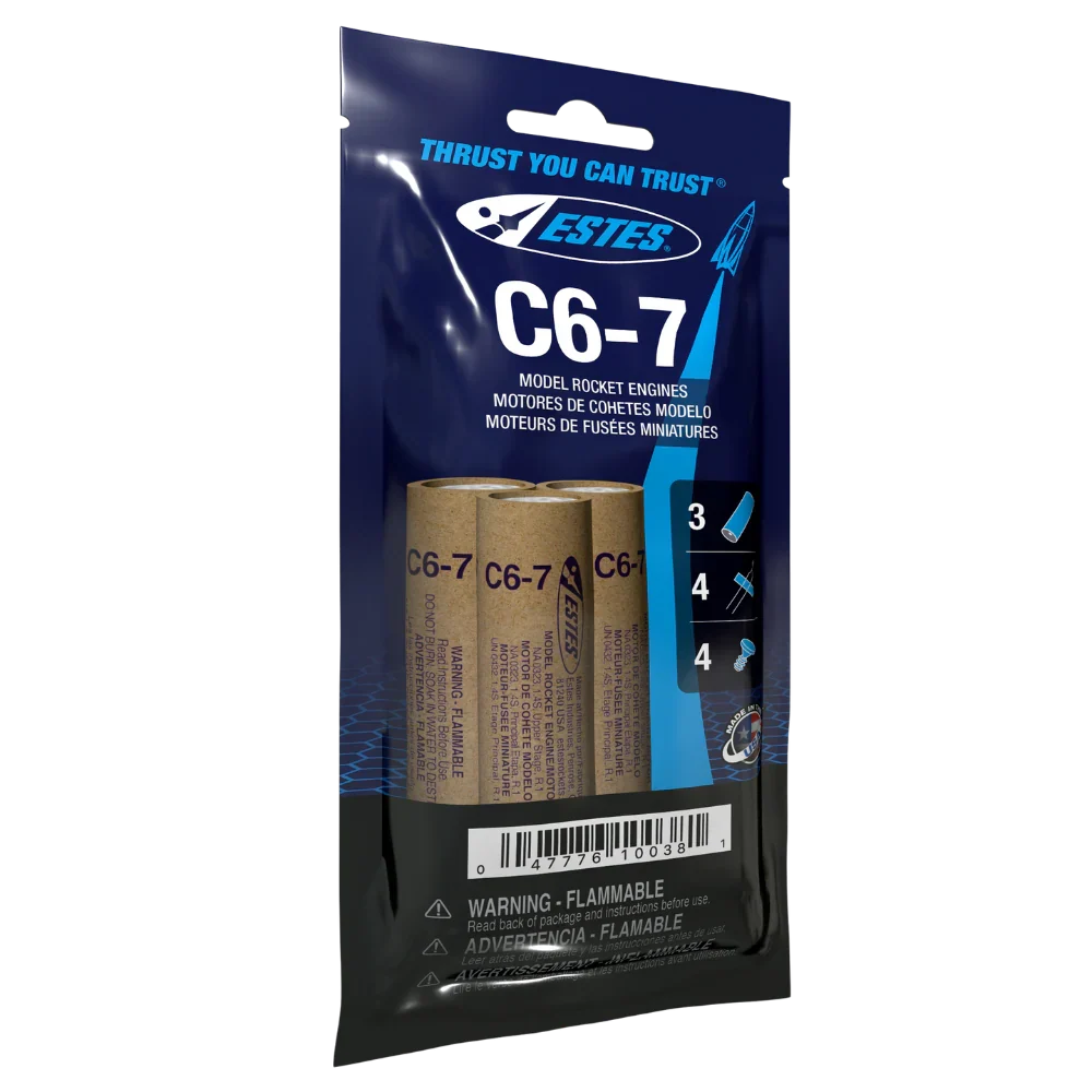 Estes Rockets - C6-7 Model Rocket Engines (3pk)