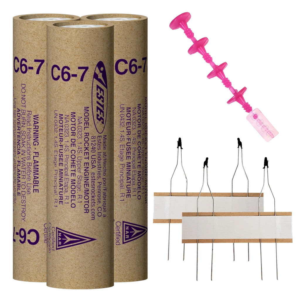 Estes Rockets - C6-7 Model Rocket Engines (3pk)