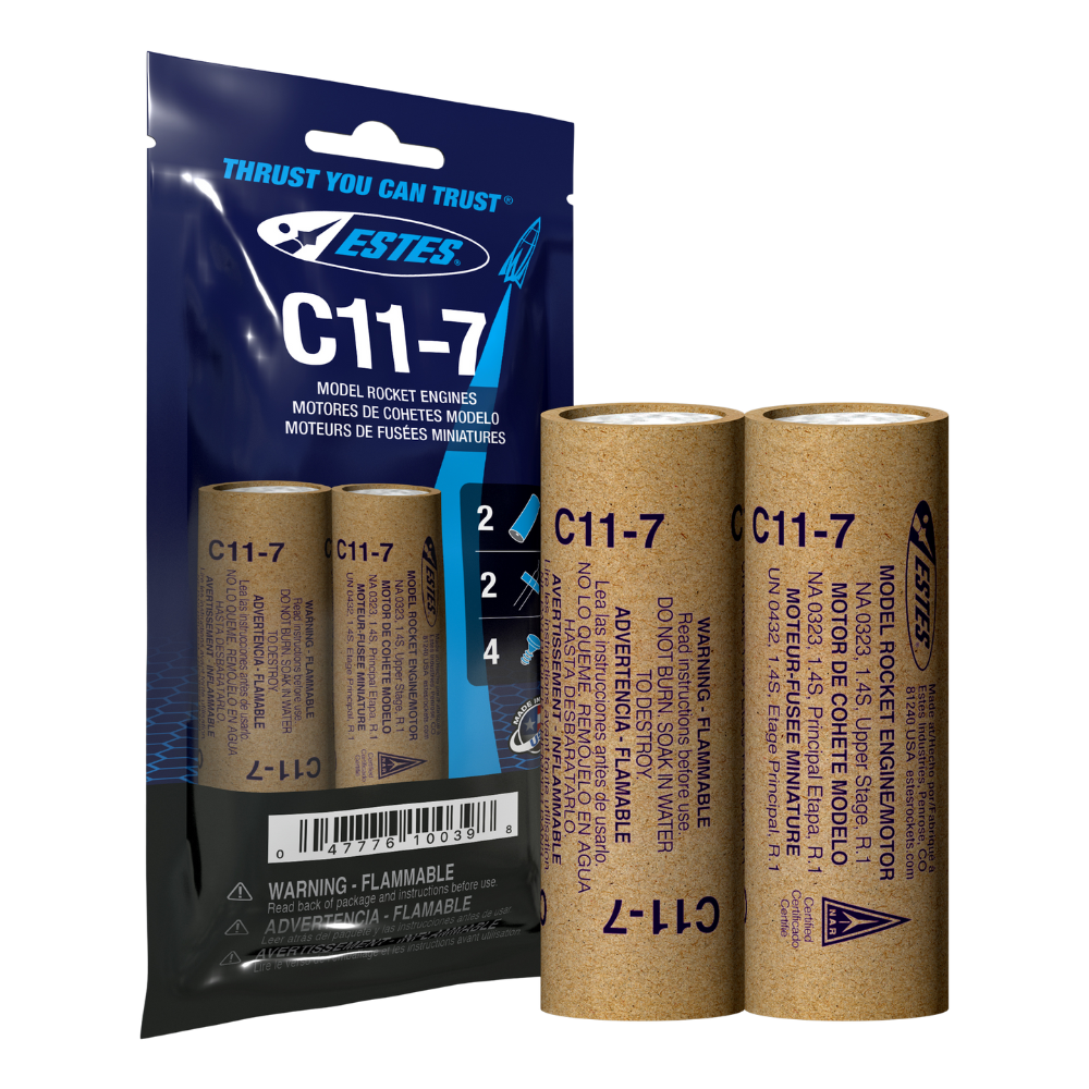 C11-7 Model Rocket Engines, (2pk)