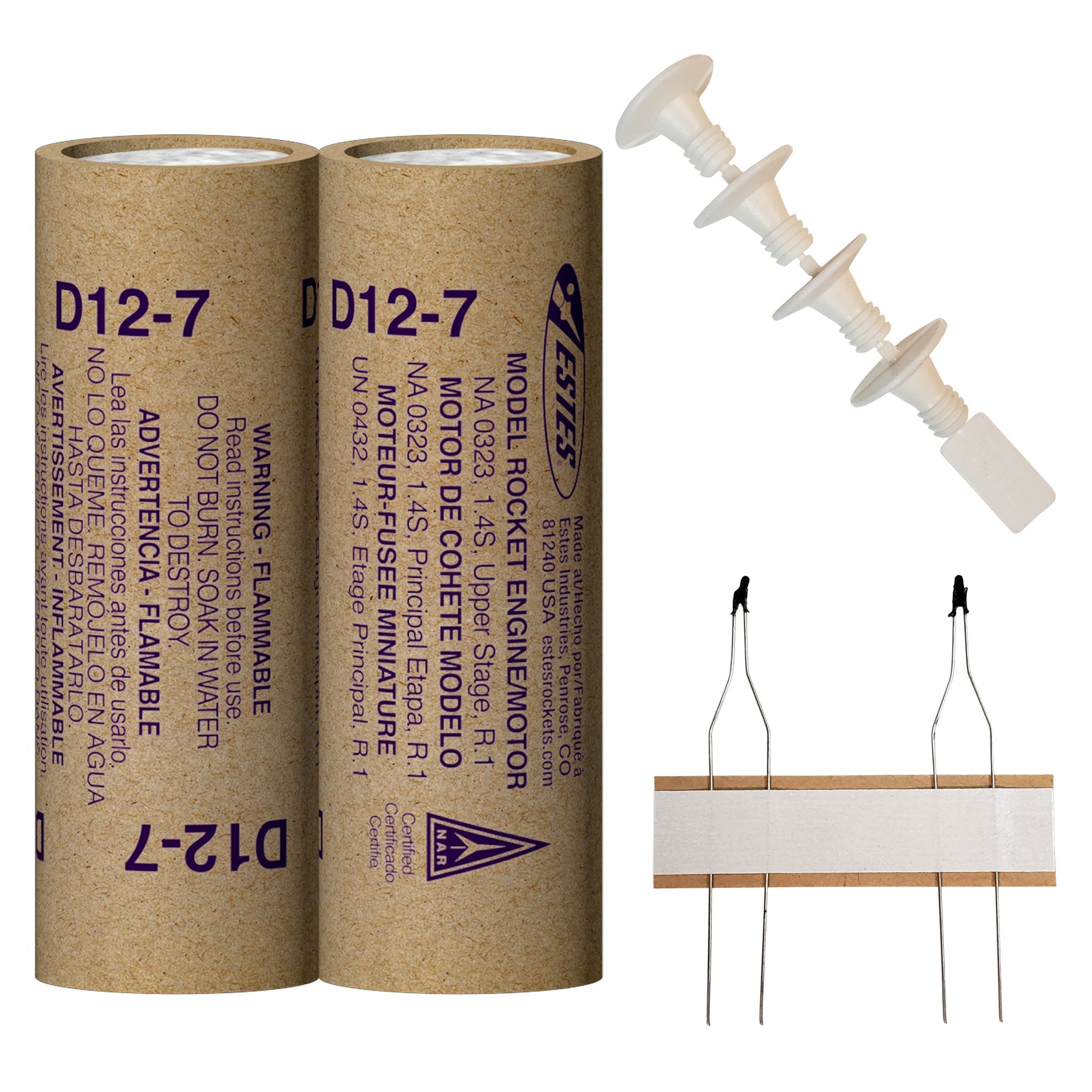 Estes Rockets - D12-7 Model Rocket Engines, (2pk)