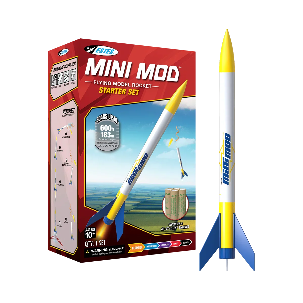 Estes Rockets - Mini Mod 13mm STEM Model Rocket Starter Set | Beginner |