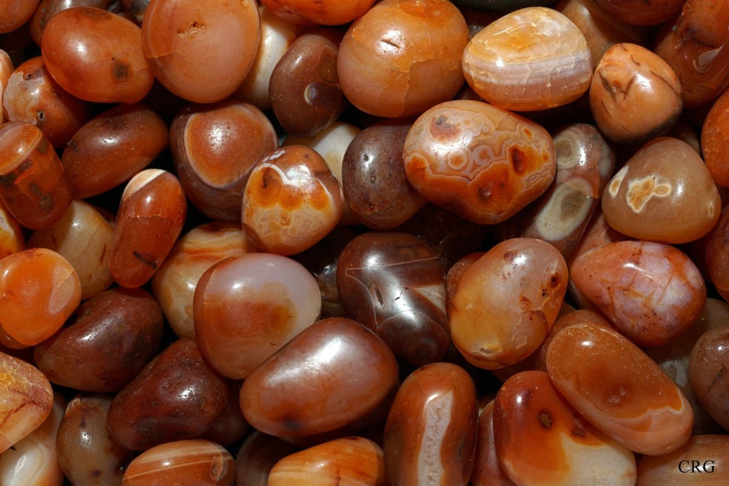 Tumbled Carnelian Agate / 20-42mm AVG - 1 LB. LOT