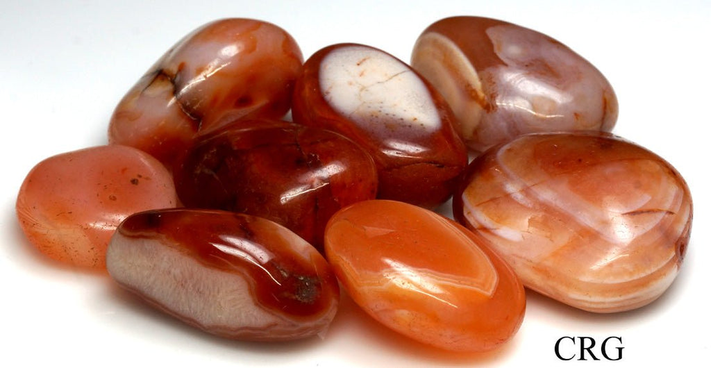 Tumbled Carnelian Agate / 20-42mm AVG - 1 LB. LOT