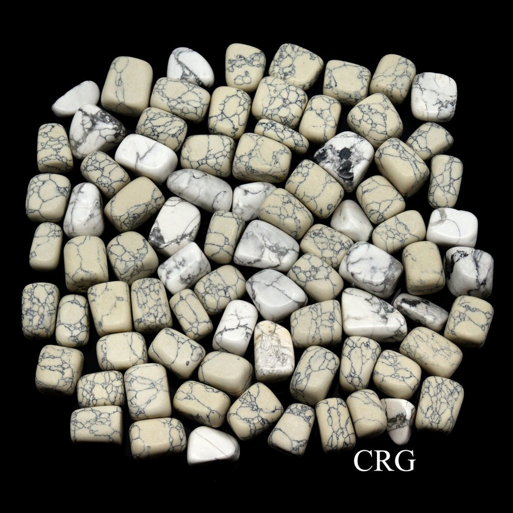 Tumbled White Howlite / 20-40mm AVG - 1 KILO LOT
