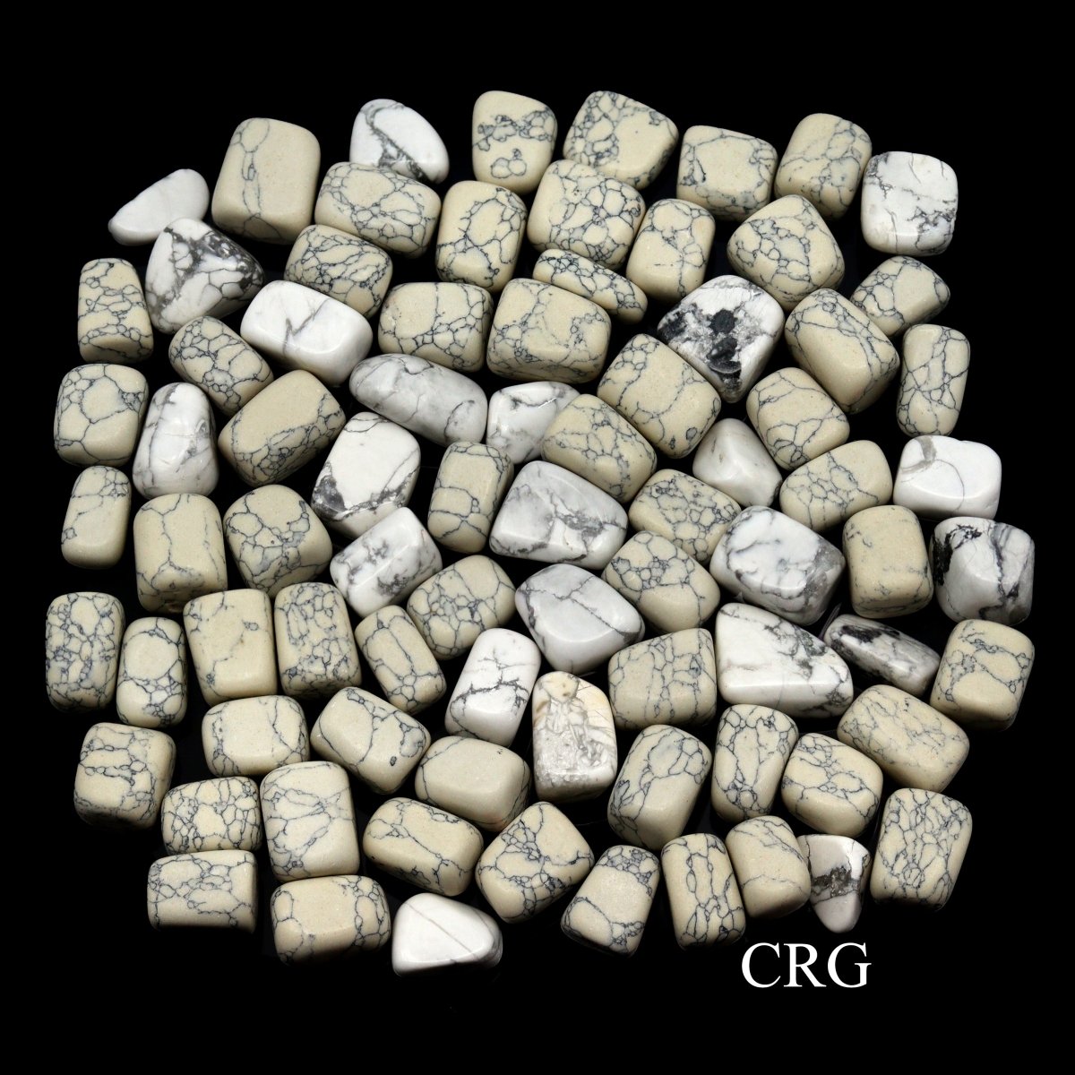 Tumbled White Howlite / 20-40mm AVG - 1 KILO LOT