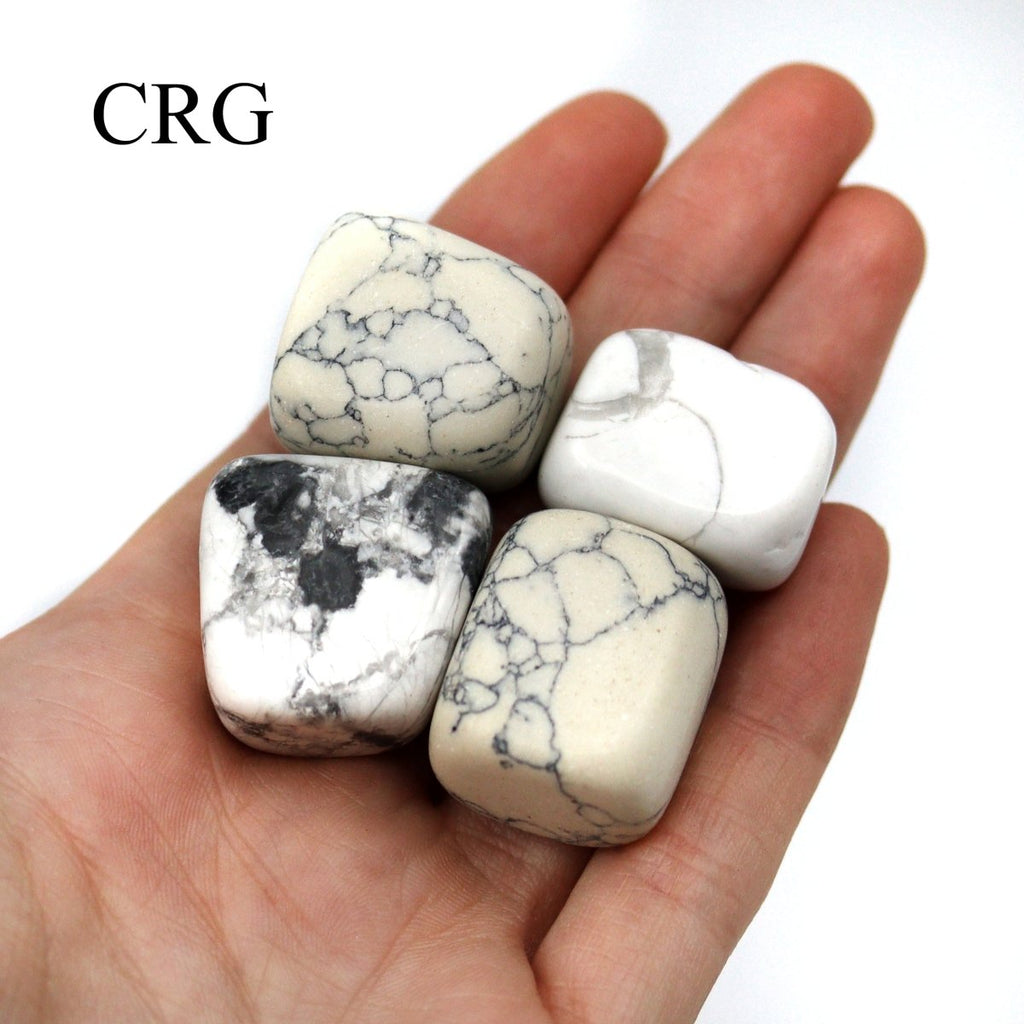 Tumbled White Howlite / 20-40mm AVG - 1 KILO LOT