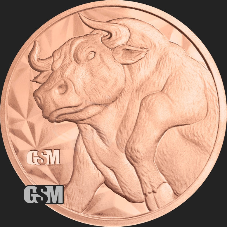 1 oz Copper Round - Bull & Bear