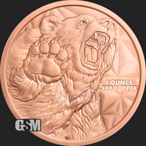 1 oz Copper Round - Bull & Bear