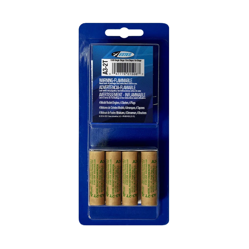 Estes Rockets - A3-2T Model Rocket Engines, (4pk)