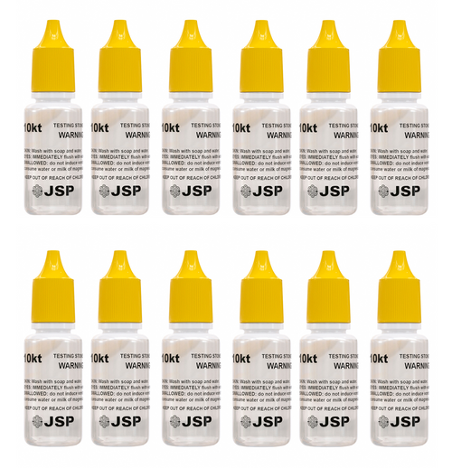 24 JSP Gold Test Bottles - 12 of 10K and 12 of 22K Acid Karat Testing Solution Jewelry Tester for Metals