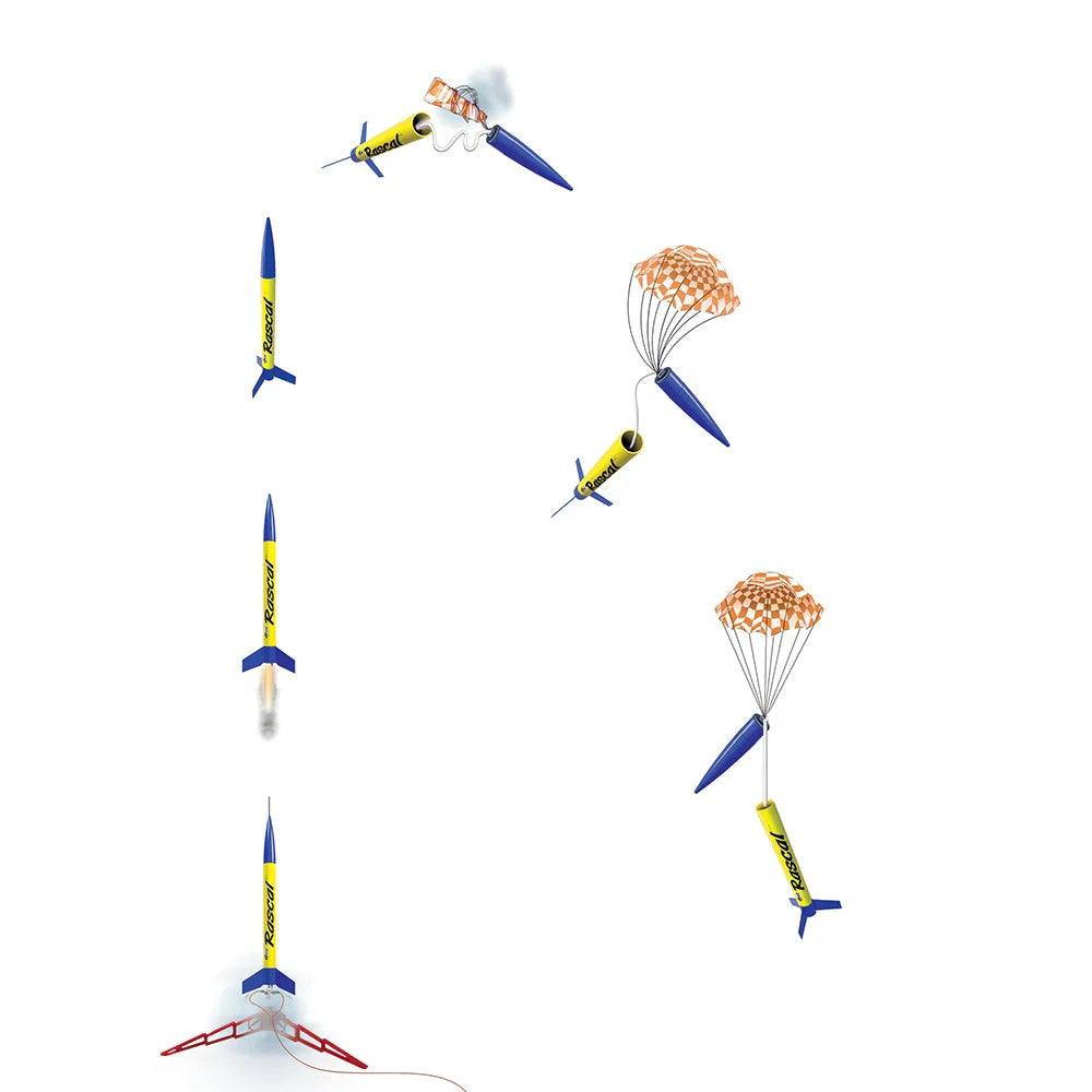 Rascal™ & HiJinks™ Launch Set - Rocket-Building Kit, Beginner Flying-Rocket-Model Kit for Ages 10+