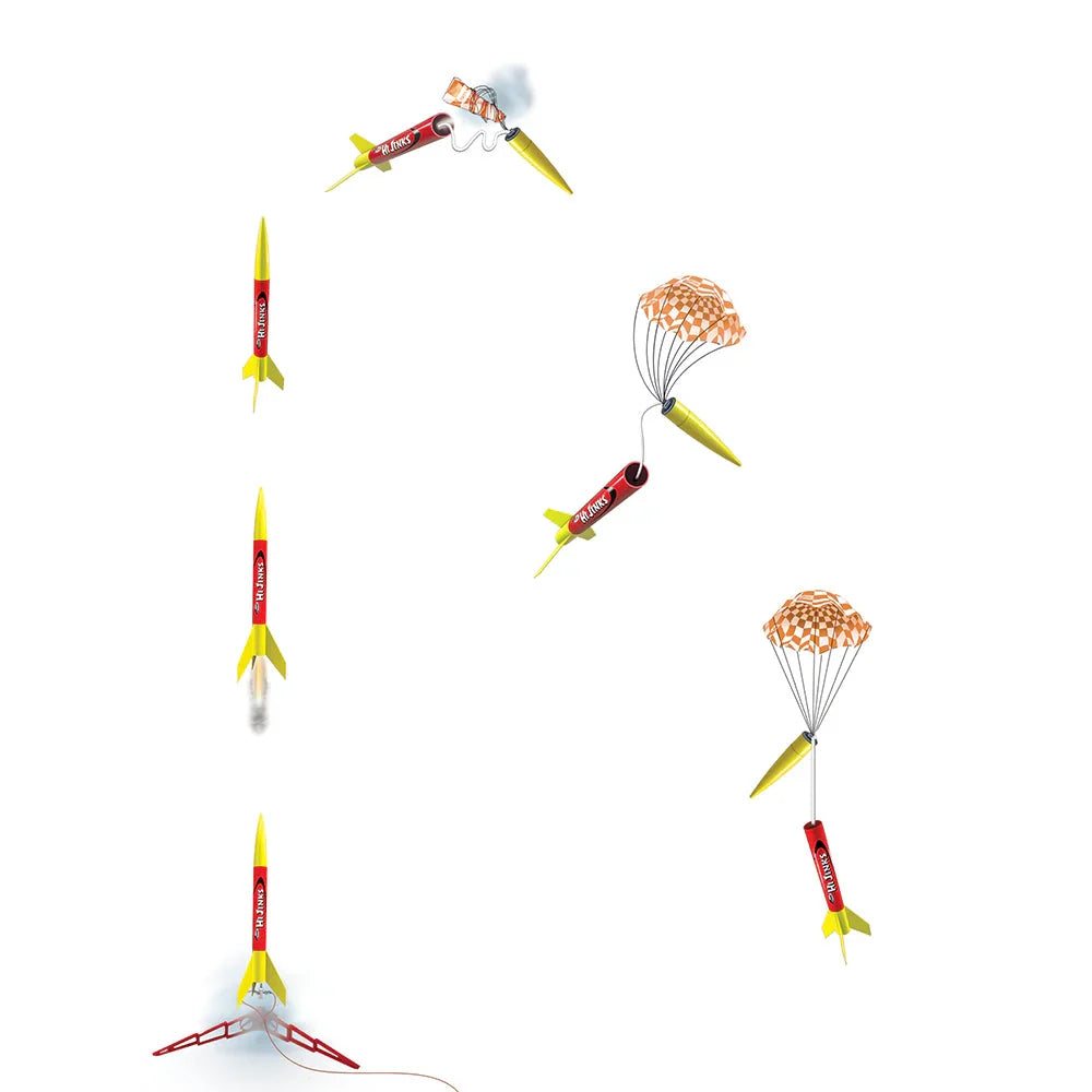 Rascal™ & HiJinks™ Launch Set - Rocket-Building Kit, Beginner Flying-Rocket-Model Kit for Ages 10+