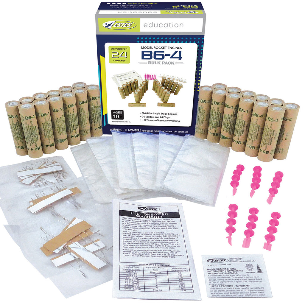 B6-4 Model Rocket Engines Bulk Pack (24pk)