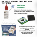 JSP 18K Gold Jewelry Test Kit Acid Solution Detect Precious Metals with Scratch Stone