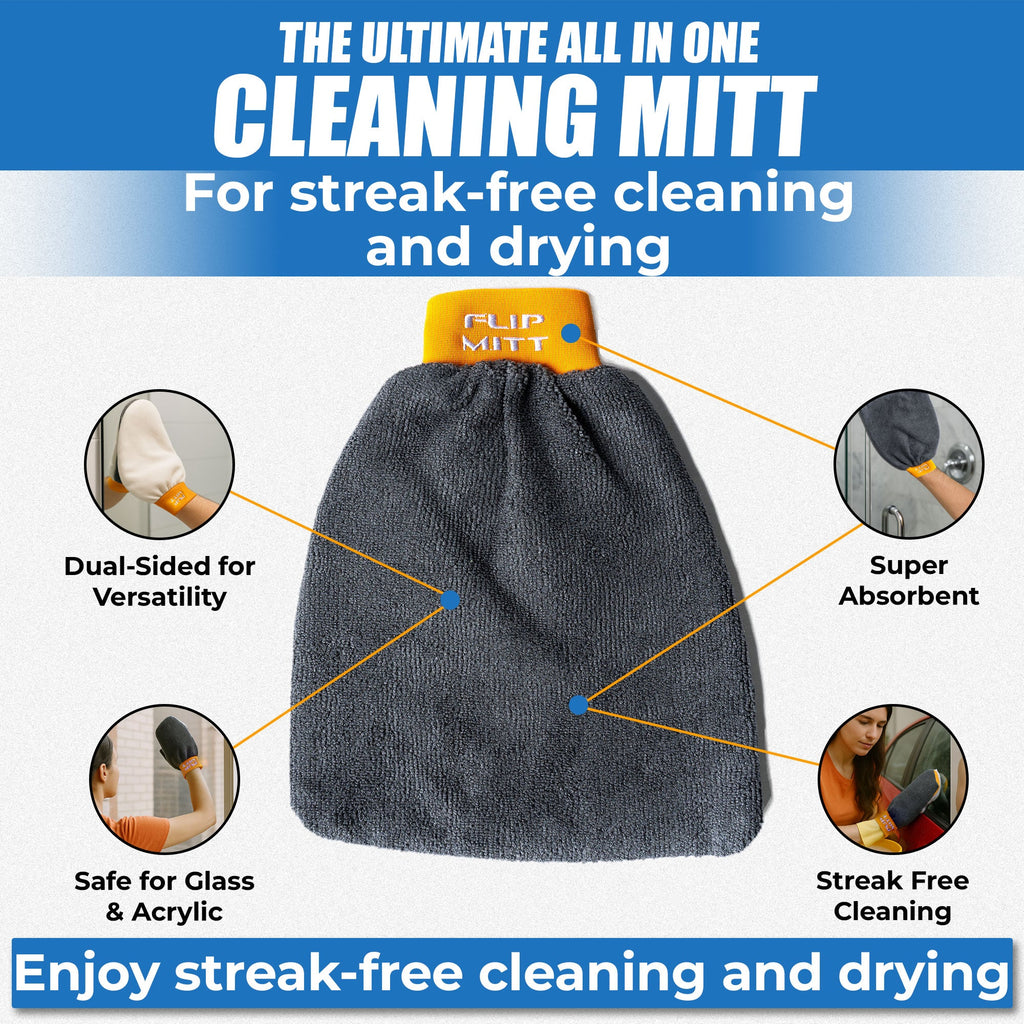 Flipper 2-in-1 Microfiber Aquarium Cleaning Mitt 1 Pack