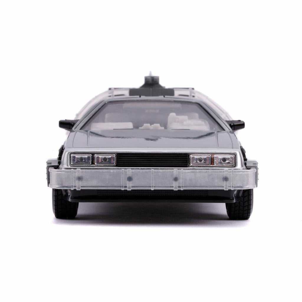 Jada Toys - Back to the Future Part II die-cast 1:24 scale "Hollywood Rides" light-up DeLorean Time Machine