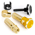 Lockdown Adjustable Bullet Plugs - 5mm - Gold/Black