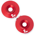 7075 LowPro Wing Washers, M3, Red Shine, 2pcs