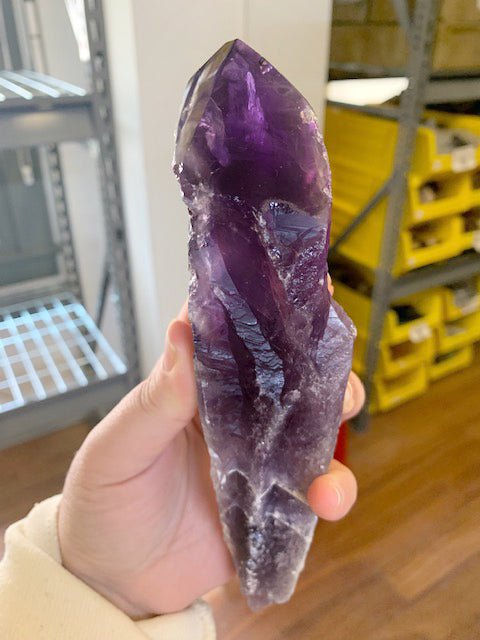 2 KILO LOT - Amethyst Top Polished Raw Scepter Points / 300-750 grams avg. per piece