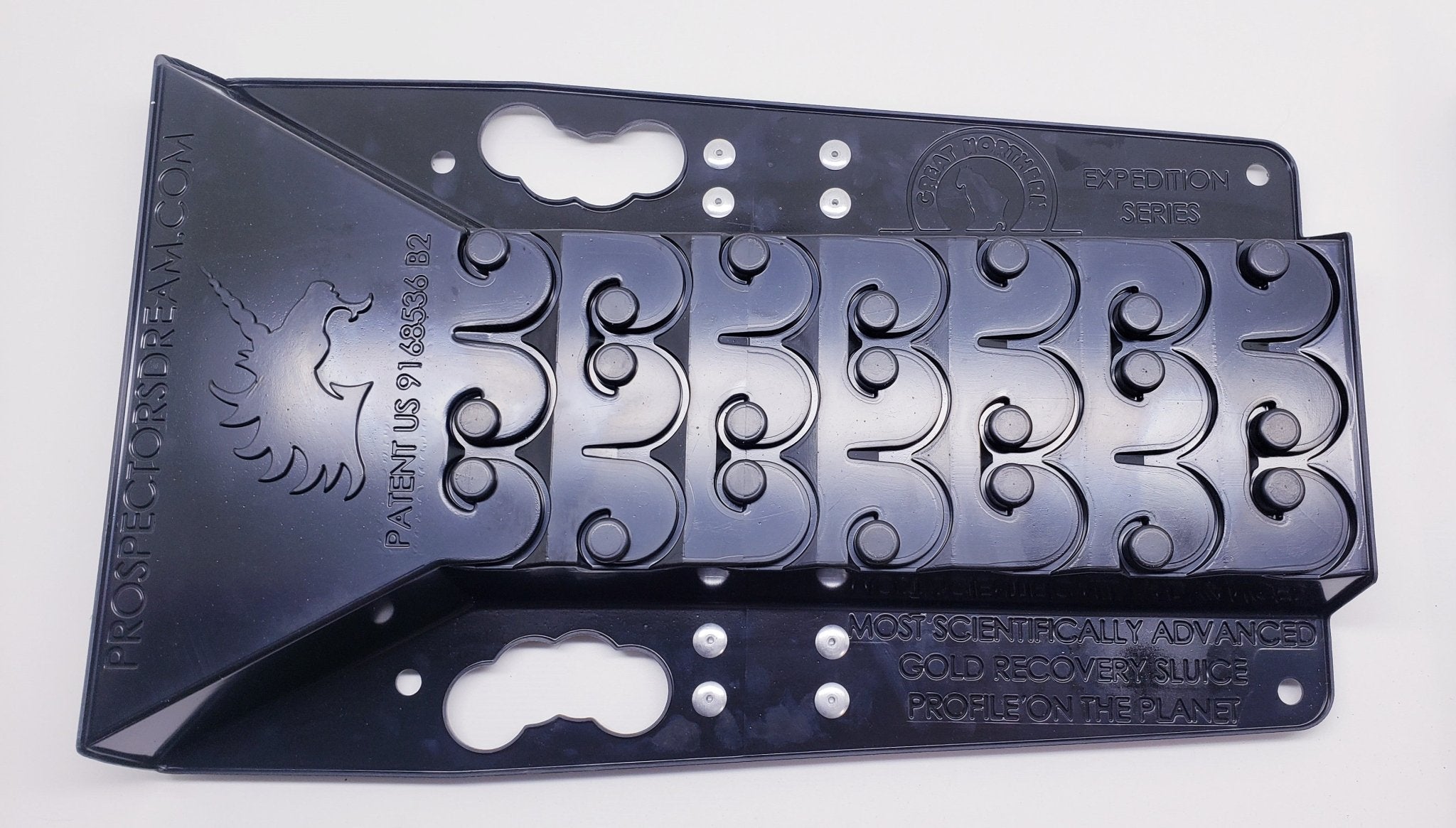 Caja de esclusa de expedición 6X22 - Tapete Vortex Dream | Equipo de prospección de oro (Negro)