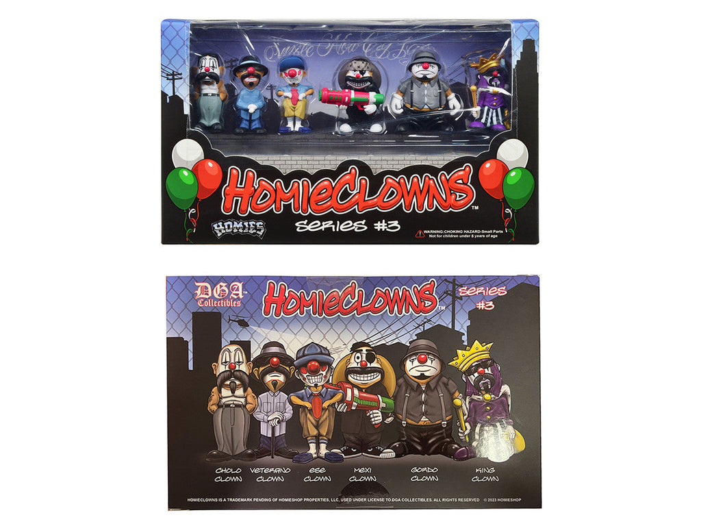 Homies - "HomieClowns" Series 3 2-Inch Figures Set of 6 Pieces by Homies
