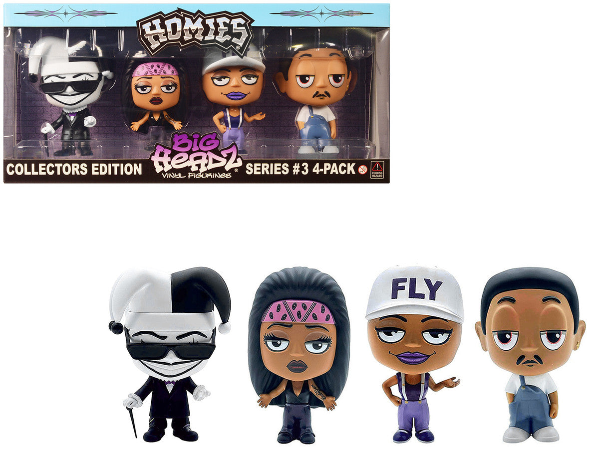 Homies - "Homies Big Headz" Series 3 Collector's Edition 4-Pack of Figures by Homies