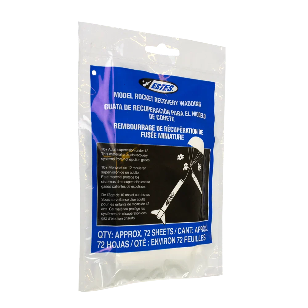 Estes Rockets - Recovery Wadding for Model Rockets (72 Sheets)