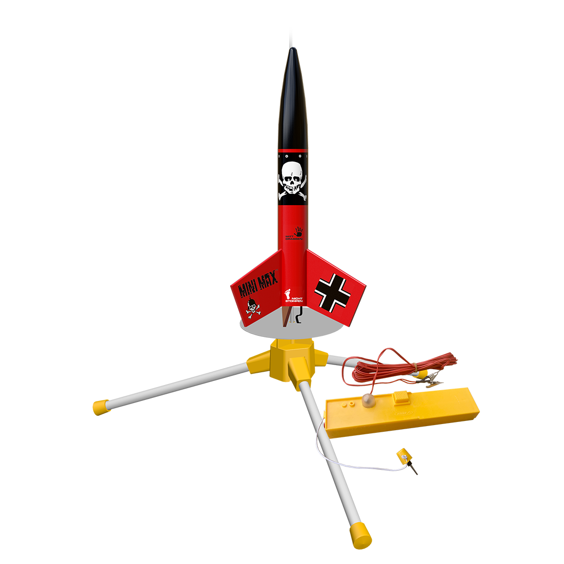 Estes Rockets - Mini Der Red Max™ Launch Set Rocket-Building Kit, Intermediate Mini Flying-Rocket-Model Kit for Ages 10+
