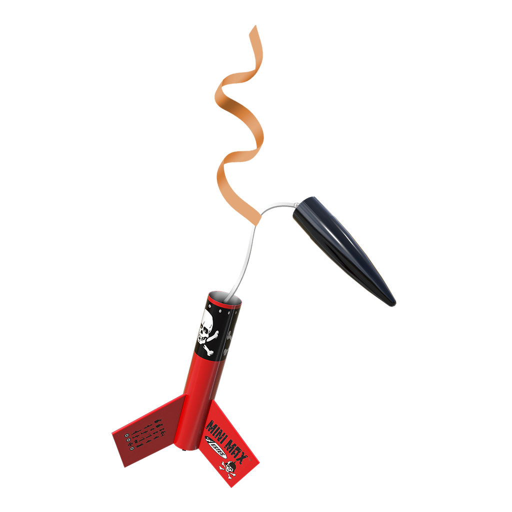 Estes Rockets - Mini Der Red Max™ Launch Set Rocket-Building Kit, Intermediate Mini Flying-Rocket-Model Kit for Ages 10+