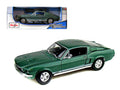 Maisto - 1967 Ford Mustang GTA Fastback Green Metallic with White Stripes 1/18 Diecast Model Car by Maisto