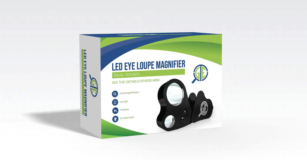 Gold Silver 9K 10K 14K 18K 24K Jewelry Acid Test Kit with N52 Earth Magnet & 30X/60X Led Eye Loupe Magnifier