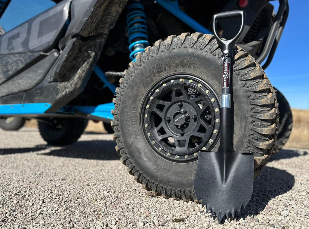 Pala corta ATV/UTV Krazy Beaver (cabeza negra texturizada/mango negro) 