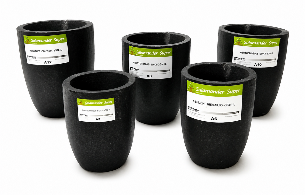Salamander Crucible Graphite Melting Crucible A0.5, A1, A2, A3, A4, A10 Morgan