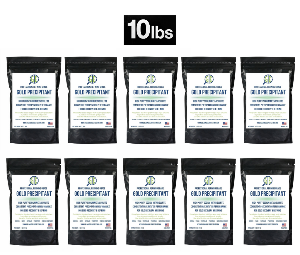 Gold Precipitation Kit 10lb Sodium Metabisulfite SMB Gold Refining Recovery