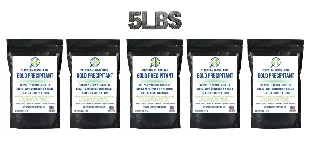 Gold Precipitation Kit 5lb Sodium Metabisulfite SMB Gold Refining Recovery