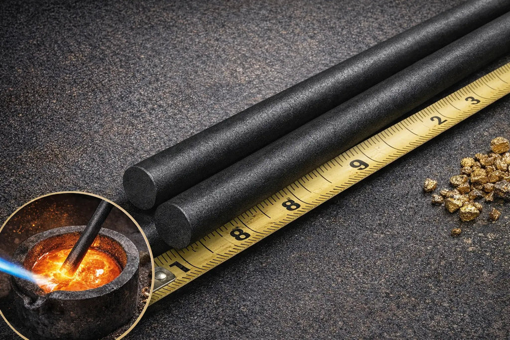 Gold Melting Kit Borax Flux + Small Ceramic Crucible + 3/8" Graphite Rod Tool